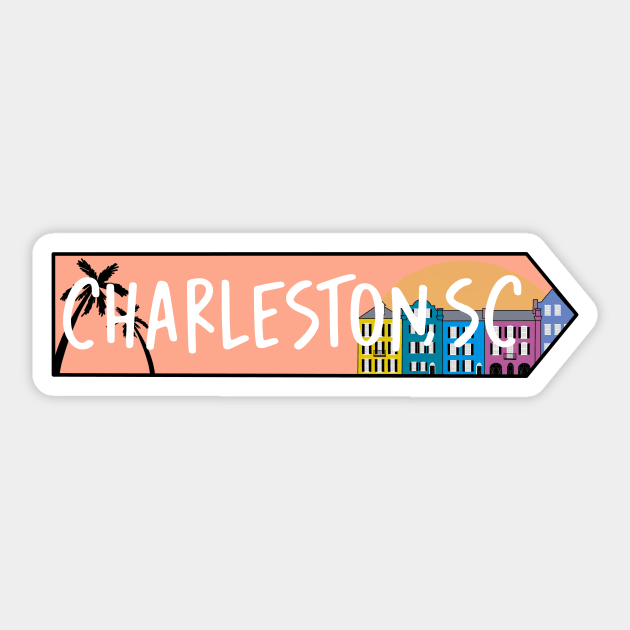 Charleston, SC, US Directional Sign Sticker by DRHArtistry